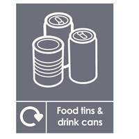 Food Tins and Drink Cans Bin Sticker