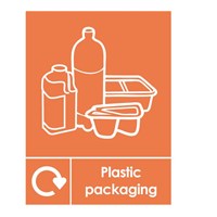 Plastic Packaging Recycling Bin Sticker