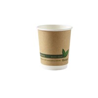 Kraft Compostable Double Wall Paper Cup 8oz