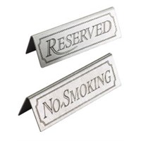 Steel 'Reserved' Table Sign