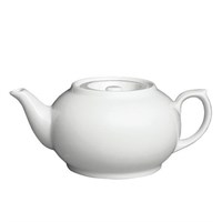 White Round China Teapot 40cl (13.6oz)