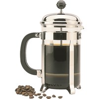 Chrome 3 Cup Cafatiere Coffee Plunger