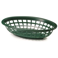 Green Plastic Lattice Oval Basket