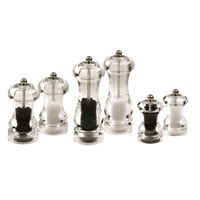 Pepper Mill Acrylic Clear Waisted 85mm Classic