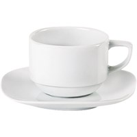 China White Saucer For Jasmine 20cl Square Cup