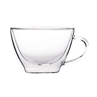 Glass Clear Fluted Latte Mug 13.5oz 39cl