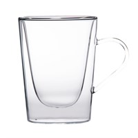 Glass Clear Fluted Cappuccion/tea Cup 10.5oz 30cl